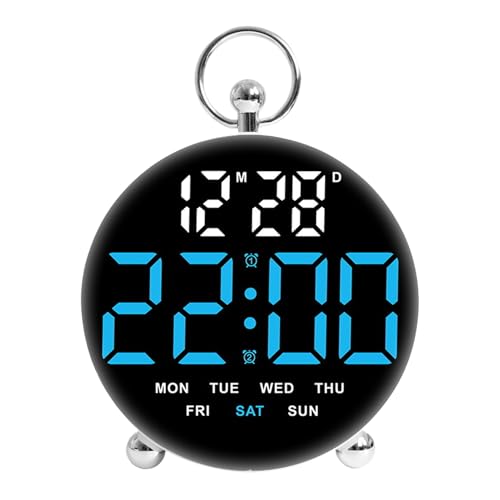Sulxyi Digitaler Wecker, schlanker Minimalist, 14,6 x 6,5 cm, USB-Ladungs-LED-Uhr, Nachtalarm, kompakt von Sulxyi