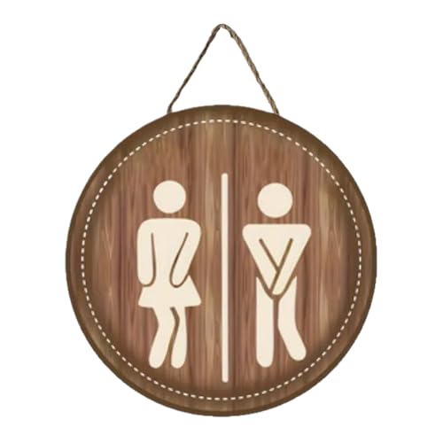 Toilettenschild für Zuhause, kompakt und leicht, 20x20 cm, lustiges niedliches Unisex -Toilettenschild, Toilettengeschlechtsbrett, vielseitige Platzierung, ideal für Gästehaus, Zuhause, Hotel von Sulxyi