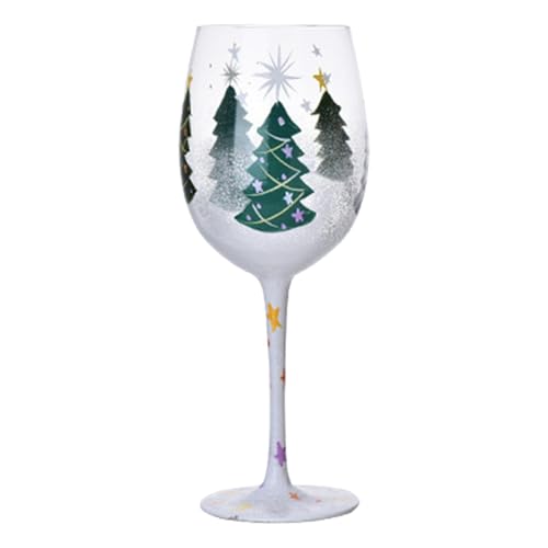 Weihnachten Weingläser Rotwein Weihnachtsgläser Spodde Weinglas Weihnachten Glaswaren Champagnergläser Festliches Weihnachtsmotiv Design Vielseitig einsetzbar für Zuhause, Restaurants von Sulxyi