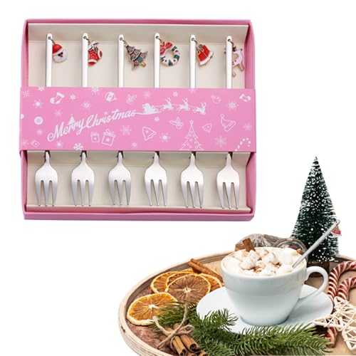 Weihnachtslöffel-Set aus Edelstahl,Weihnachtslöffel-Set | Kleine 6 Stück Kaffeelöffel Teelöffel Rührlöffel | Weihnachtsbestecklöffel, Edelstahl-Dessertlöffel-Set für Kaffee, Tee, Suppe, Zucker, Weihnachtslöffel-Set aus Edelstahl,Weihnachtslöffel-Set | Kleine 6 Stück Kaffeelöffel Teelöffel Rührlöffel | Weihnachtsbestecklöffel, Edelstahl-Dessertlöffel-Set für Kaffee, Tee, Suppe, Zucker, von Sulxyi