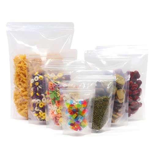 SumDirect 100 Stk.16 x 24 cm Plastik Reißverschluss Beutel Zip Transparente Verpackungs Druckverschlussbeutel für Lebensmittel Tee von SumDirect