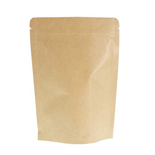 SumDirect 50 Stk Papier Beutel Kraftpapier mit Folie Ausgekleideten,Papiertütchen mit Boden für die verpackung von kaffee,tee lebensmittel (13x18CM) von SumDirect