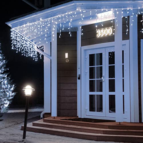 Lichterkette Außen, 14M 360er LED Lichterkette Eisregen Außen mit Timer, Weihnachtsbeleuchtung Außen, Lichterkette Außen Strom Wasserdicht mit 8 Modi Memory-Funktion für Garten, Dach, Kaltweiß Lichterkette Außen, 14M 360er LED Lichterkette Eisregen Außen mit Timer, Weihnachtsbeleuchtung Außen, Lichterkette Außen Strom Wasserdicht mit 8 Modi Memory-Funktion für Garten, Dach, Kaltweiß von Sumairs