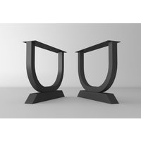 Metall Coffee Tischbeine Set | 2 | Gebogene Kante Moderne Für Altholz Tisch Hilal 1 von Sumbullu