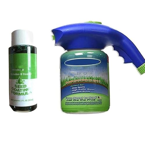 Sumcalio Haushaltssaatsystem Flüssigspray Rasenpflege Gras Shot Pro (grüne Flasche ohne Samen) von Sumcalio