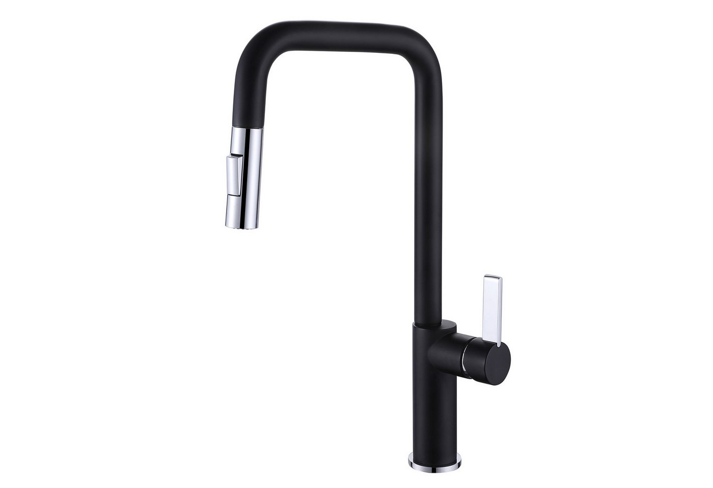 Sumerain Küchenarmatur wasserhahn küche,mischbatterie küche,Ausziehbare Küchenarmatur (with2*60cm flexible Verbindungsschläuche, Mischbatterie) Küchenarmatur mit ausziehbarer Dusche von Sumerain