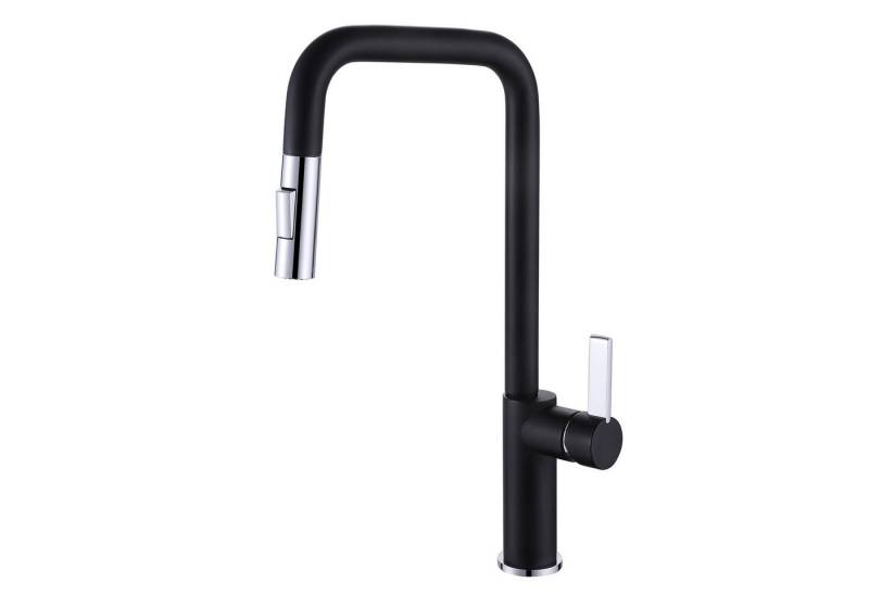 Sumerain Küchenarmatur wasserhahn küche,mischbatterie küche,Ausziehbare Küchenarmatur (with2*60cm flexible Verbindungsschläuche, Mischbatterie) Küchenarmatur mit ausziehbarer Dusche von Sumerain