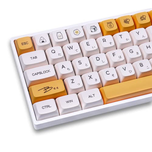 137 Tasten Honig und Milch Japanese Tastenkappen PBT Dye Sub XDA Profil passend für 60% 65% 95% Cherry MX Switches mechanische Tastatur von Sumgsn