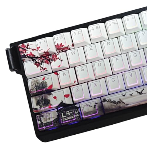142 Tasten PBT Dye Sub Keycaps Cherry Profile Shine Through Blossom Keycaps Set Fit for 61/64/87/104/108 Cherry MX Switches Mechanical Keyboard von Sumgsn