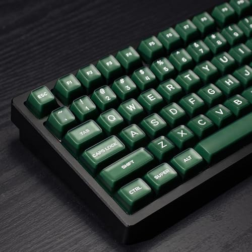 142 Tasten SA Profil PBT Doubleshot Keycaps Grün Transluzent Keycap Set Fit für 61/64/87/104/108 Cherry Mx Schalter ISO ANSI Mechanische Tastatur von Sumgsn