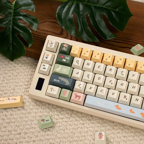 152 Tasten PBT Custom Keycaps Dye Sub Cherry Profile Spring Ranch Tastenkappen Fit für 61/64/87/104/108 Cherry Mx Switches ISO ANSI Alice Keyboard Mechanische Tastaturen 152 Tasten PBT Custom Keycaps Dye Sub Cherry Profile Spring Ranch Tastenkappen Fit für 61/64/87/104/108 Cherry Mx Switches ISO ANSI Alice Keyboard Mechanische Tastaturen von Sumgsn