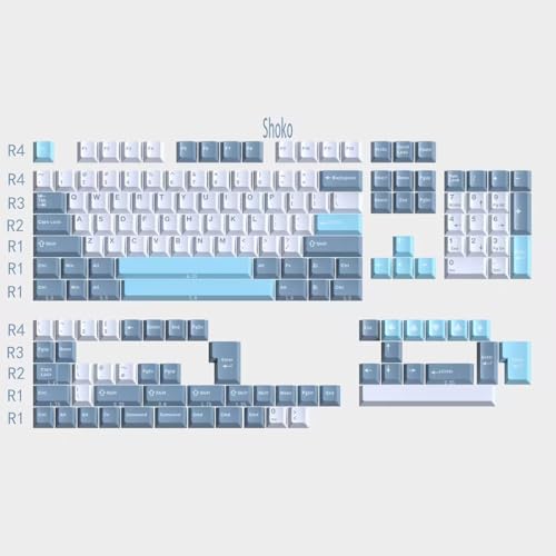 163 Tasten Shoko Keycaps Cherry Profile Doubleshot Tastenkappen Set Fit für ISO ANSI 95% 75% 65% 60% Mechanische Tastatur Cherry Mx Gateron Switches von Sumgsn