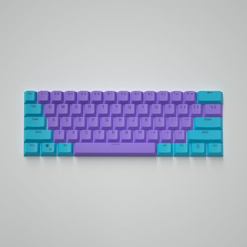 61 Tasten PBT Dye Sub Blau lila Tastenkappen Set OEM Profil Hintergrundbeleuchtung Keycaps Fit für GK61/RK61/Anne Pro2 Cherry Mx Schalter Mechanische Tastatur (Nur Tastaturen) von Sumgsn