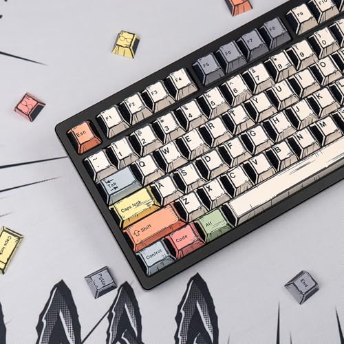 150 Tasten Manga Canvas Keycaps Cherry Profil PBT Dye Sub Tastenkappen Fit für 61/64/87/194/108 Cherry Mx Gateron Schalter Mechanische Tastatur 150 Tasten Manga Canvas Keycaps Cherry Profil PBT Dye Sub Tastenkappen Fit für 61/64/87/194/108 Cherry Mx Gateron Schalter Mechanische Tastatur von Sumgsn