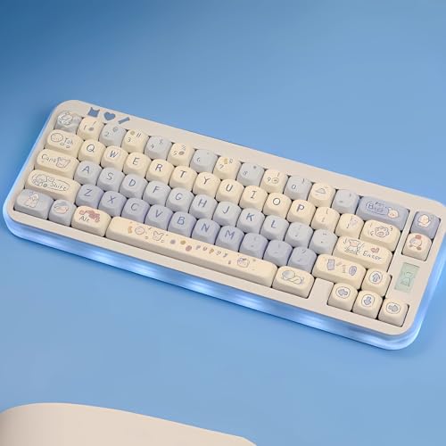 Sumgsn Moa-Profil PBT Keycaps, Cute Round Kawaii Keyboard Keycap Set, 141 Keys, Blue Dog Design, Dye-Sublimation, für Mechanical Keyboard 60% 75% 100% Sumgsn Moa-Profil PBT Keycaps, Cute Round Kawaii Keyboard Keycap Set, 141 Keys, Blue Dog Design, Dye-Sublimation, für Mechanical Keyboard 60% 75% 100% von Sumgsn