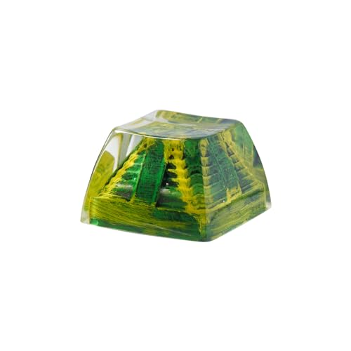 Sumgsn Personalisierte grüne Tastenkappen Harz Tastenkappe SA Profil Shine Through Tastenkappe für mechanische Tastatur MX Schalter R4 von Sumgsn