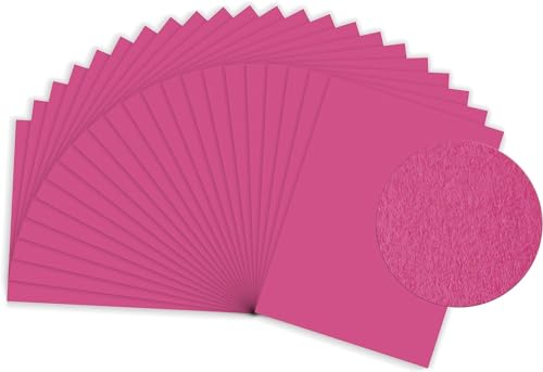 Sumico Bastelkarton 50x70cm 25 Bogen I Bastelpapier 220g/m² I dickes Ton-Papier zum Basteln & Malen I Bastel-Pappe umweltfreundlich verpackt I Tonkarton bunt für Kinder (Pink) von sumico