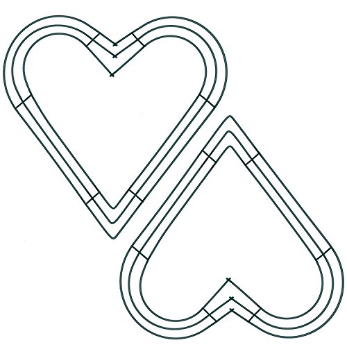 Dunkelgrüne Kranz Rahmen Metallblumen-Kranz-Rahmen für Neues Jahr Valentinsgruß Party Dekoration (Stil A, 2 Stück, 12 Zoll) von Sumind
