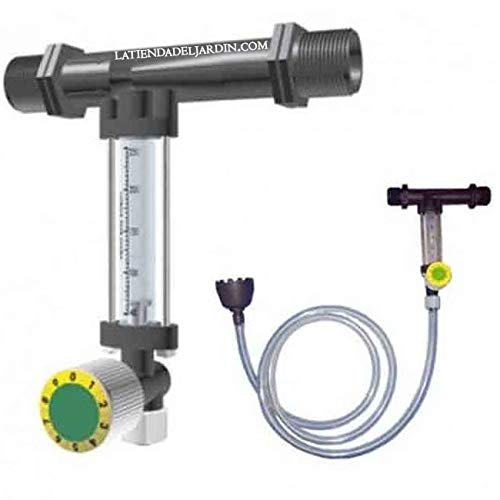 Suministros Infantes Venturi-Dünger-Einspritzdüse, 32 Ø 7 mm, mit Präzisions-Dosierschlüssel, maximale Fördermenge 2500 l/h, maximaler Düngerdurchfluss 250 l bei 3 bar, Außengewinde 1 Zoll von Suministros Infantes