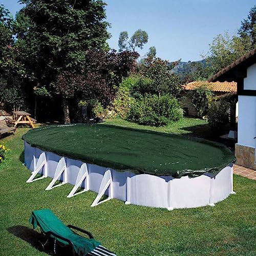 Abdeckplane für 800x420cm Acht-/Oval Pools und Schwimmbecken - 160 g/m² extra Winterschutz und Ganzjahresabdeckung von Summer Fun