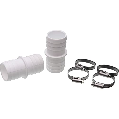 Schlauchverbinder Ø 32mm auf 38mm, 2 er Pack inkl. Schlauchklemmen 2X Tüllen 38/32 mm, 4 Schellen von Summer Fun