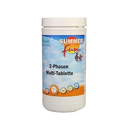 Summer Fun 2 Phasen Multitabletten 1 kg Pool Schwimmbad Desinfektion Algenbekämpfung von Summer Fun