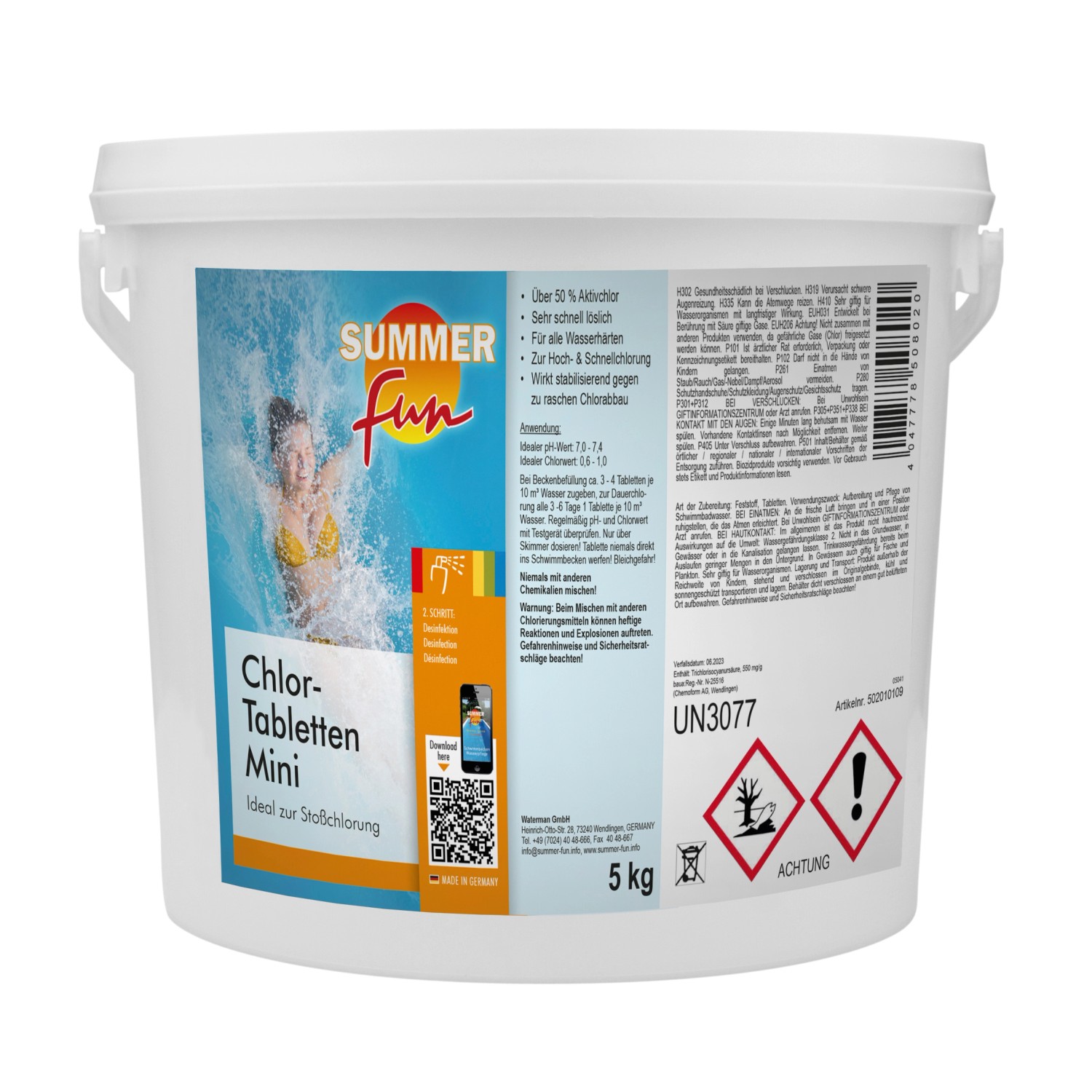 Summer Fun Chlor-Tabletten Mini 20 g Inhalt 5 kg von Summer Fun