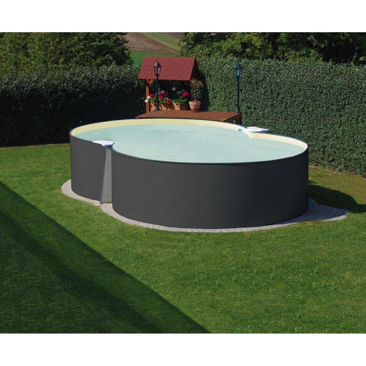 Summer Fun Einsteiger-Stahlwandb.-Set/Pro Achtf. Rialto Anthrazit 470x300x120 cm Summer Fun Einsteiger-Stahlwandb.-Set/Pro Achtf. Rialto Anthrazit 470x300x120 cm von Summer Fun