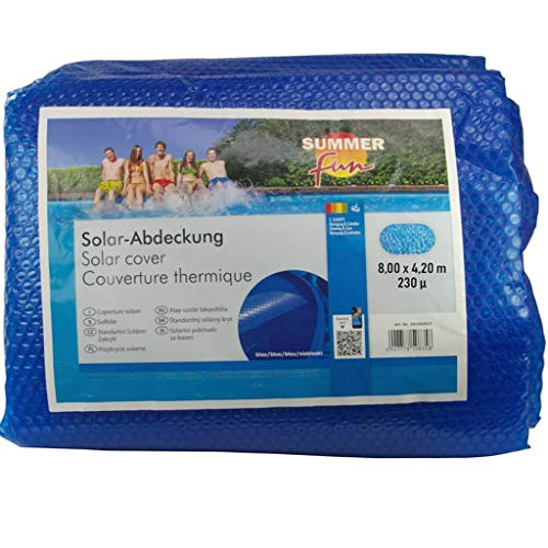 Summer Fun Extra Solarplane, Solarfolie, Luftpolsterabdeckung für Pool oval 800x420 cm, 230 µm von Summer Fun