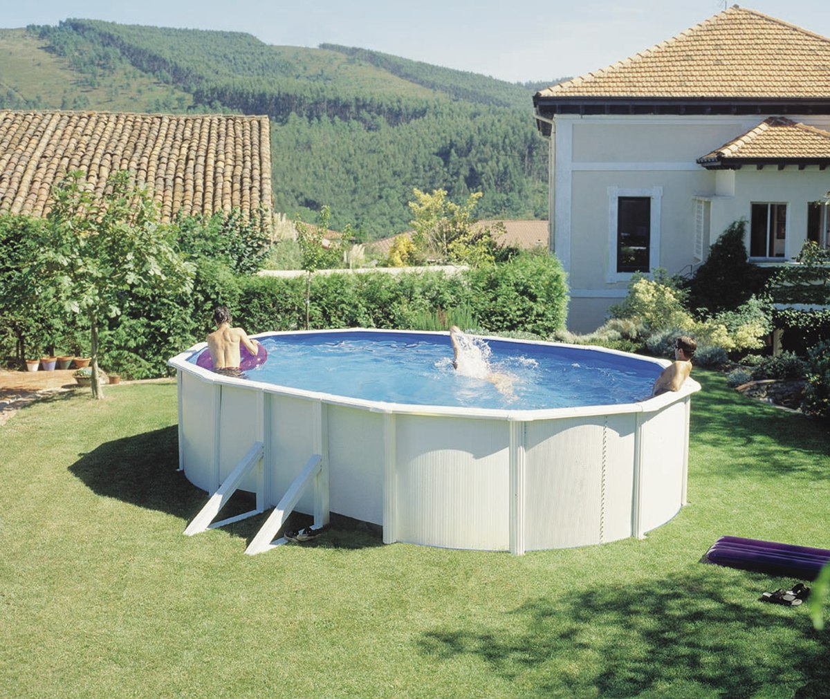 Summer Fun Ravenna Ovalformbecken-Set Holzfarben 610x375x132cm von Summer Fun