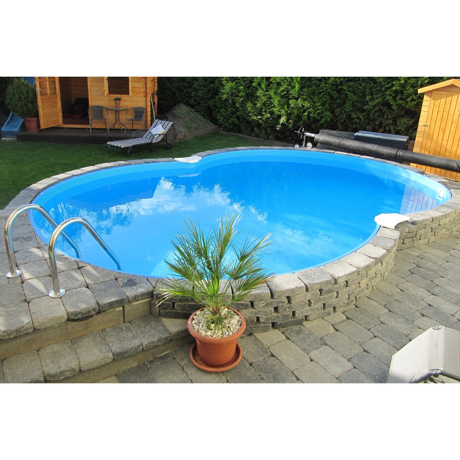 Summer Fun Stahlwand Pool-Set CLASSIC Halbhoch-Einbaub. 525 x 320 x 120cm von Summer Fun