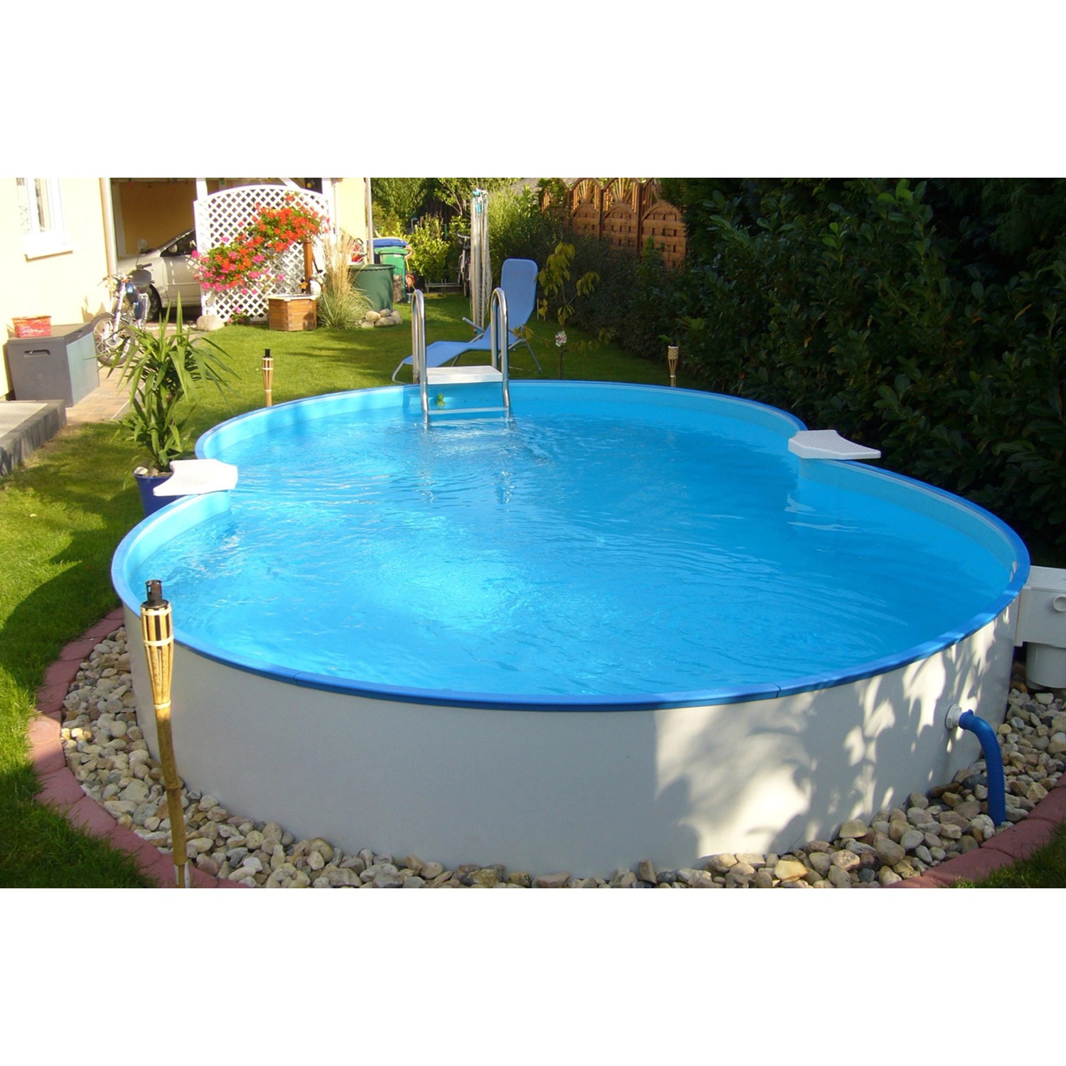 Summer Fun Stahlwand Pool-Set COLORADO Aufstellbecken Achtf. 625 x 360 x 120cm von Summer Fun