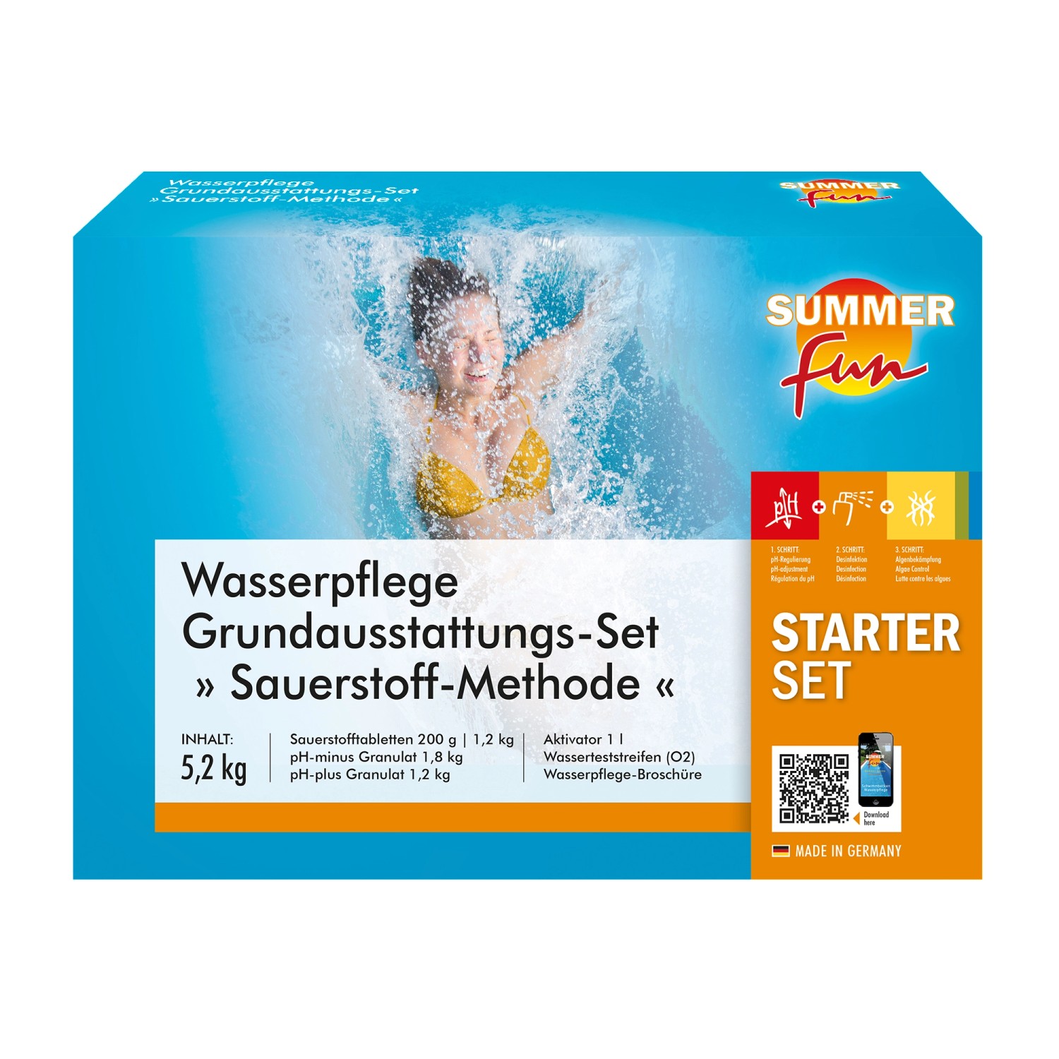 Summerfun Wasserpflegeset Sauerstoff Grundausstattung für den Neustart von Summer Fun