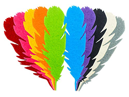Summer-Ray Filzfedern, Laserschnitt, verschiedene Farben, 50 Stück von Summer-Ray.com