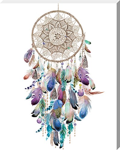 Summer Thornton Dreamcatcher Colourful 40 x 50cm Canvas Print Leinwanddruck, Mehrfarbig, 40 x 50 cm von Summer Thornton