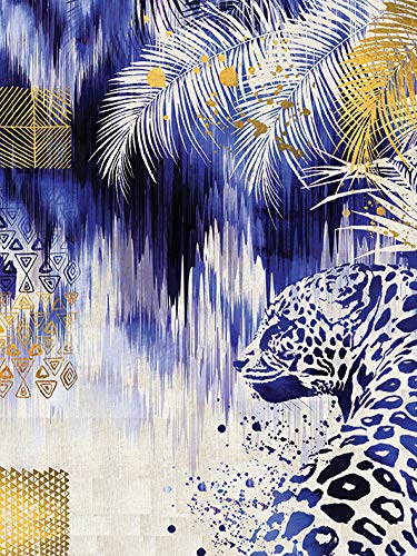 Summer Thornton Ikat Leopard Leinwanddruck, Mehrfarbig, 60 x 80 cm von Summer Thornton