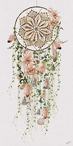 Summer Thornton Orchid Dreamcatcher 50 x 100cm Canvas Print Leinwanddruck, Mehrfarbig, 50 x 100 cm von Summer Thornton