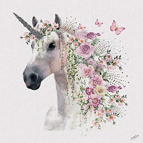 Summer Thornton Unicorn, 60 x 60 cm, Leinwanddruck, Mehrfarbig von Summer Thornton