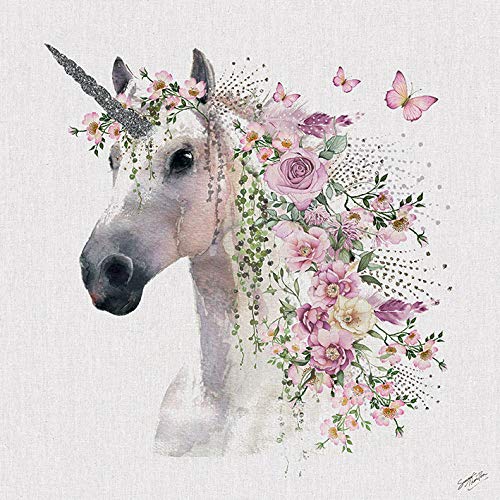 Summer Thornton "Unicorn, 40 x 40 cm, Leinwanddruck von Summer Thornton