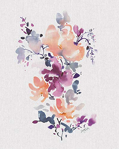 Summer Thornton Watercolour Floral I 40 x 50cm Canvas Print Leinwanddruck, Mehrfarbig, 40 x 50 cm von Summer Thornton