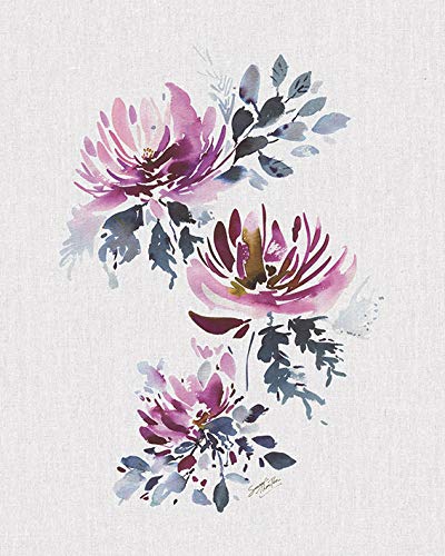 Summer Thornton Watercolour Floral II 40 x 50cm Canvas Print Leinwanddruck, Mehrfarbig, 40 x 50 cm von Summer Thornton