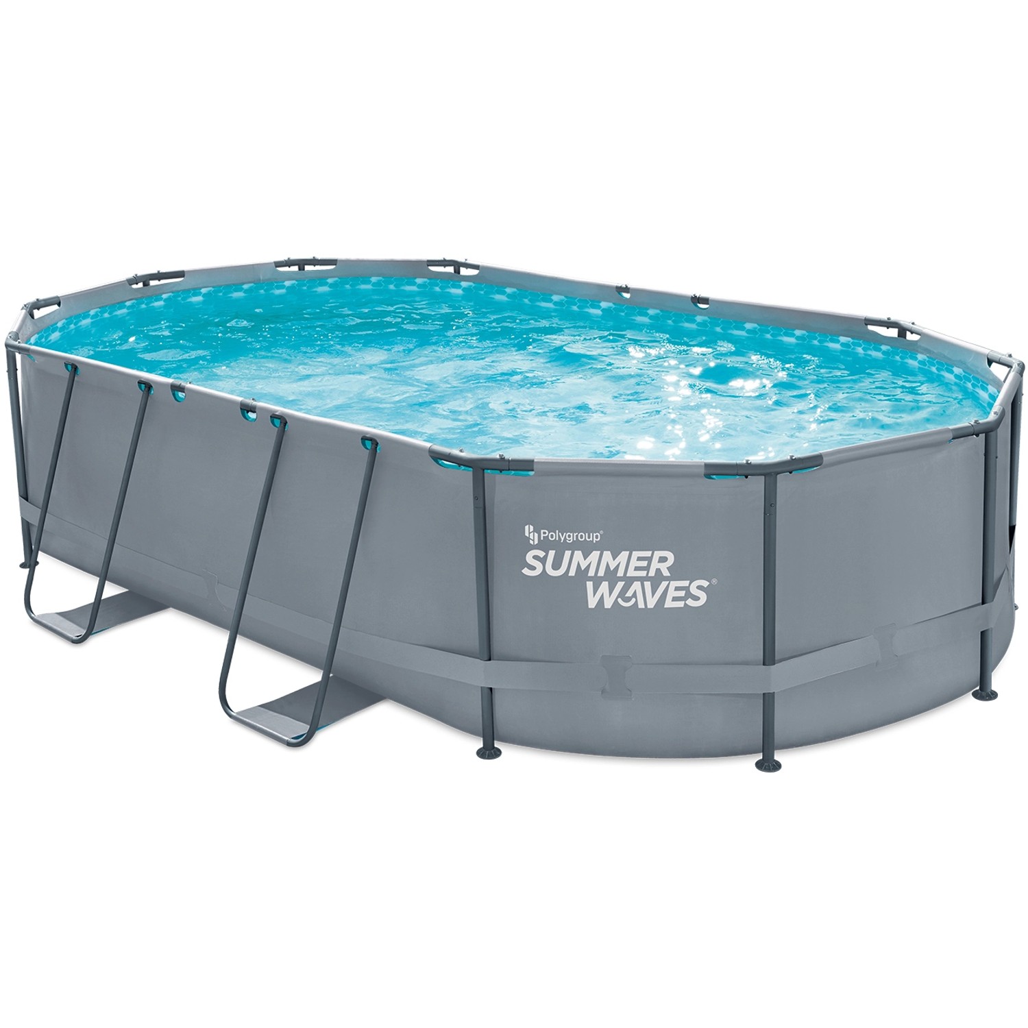 Summer Waves Pool Active Oval Anthrazit 488 cm x 305 cm x 107 cm von Summer Waves