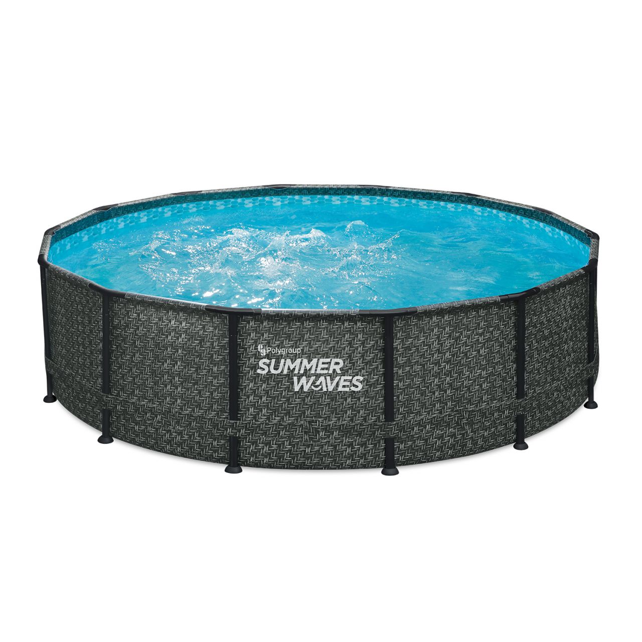 Summer Waves Pool Frame Dark Herringbone Print Elite 4,27 m x 1,07 m von Summer Waves