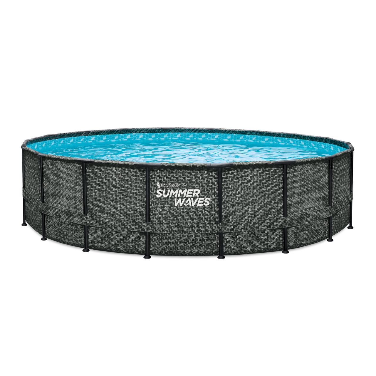 Summer Waves Pool Frame Dark Herringbone Print Elite 5,49 m x 1,22 m von Summer Waves