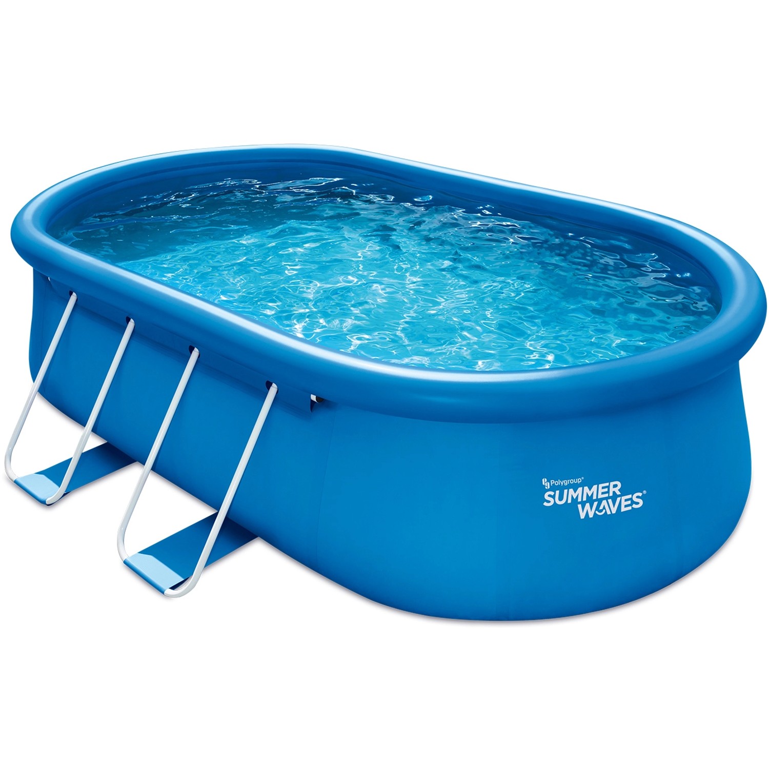 Summer Waves Quick Pool Oval Aufblasbar Blau 457 cm x 305 cm x 107 cm von Summer Waves