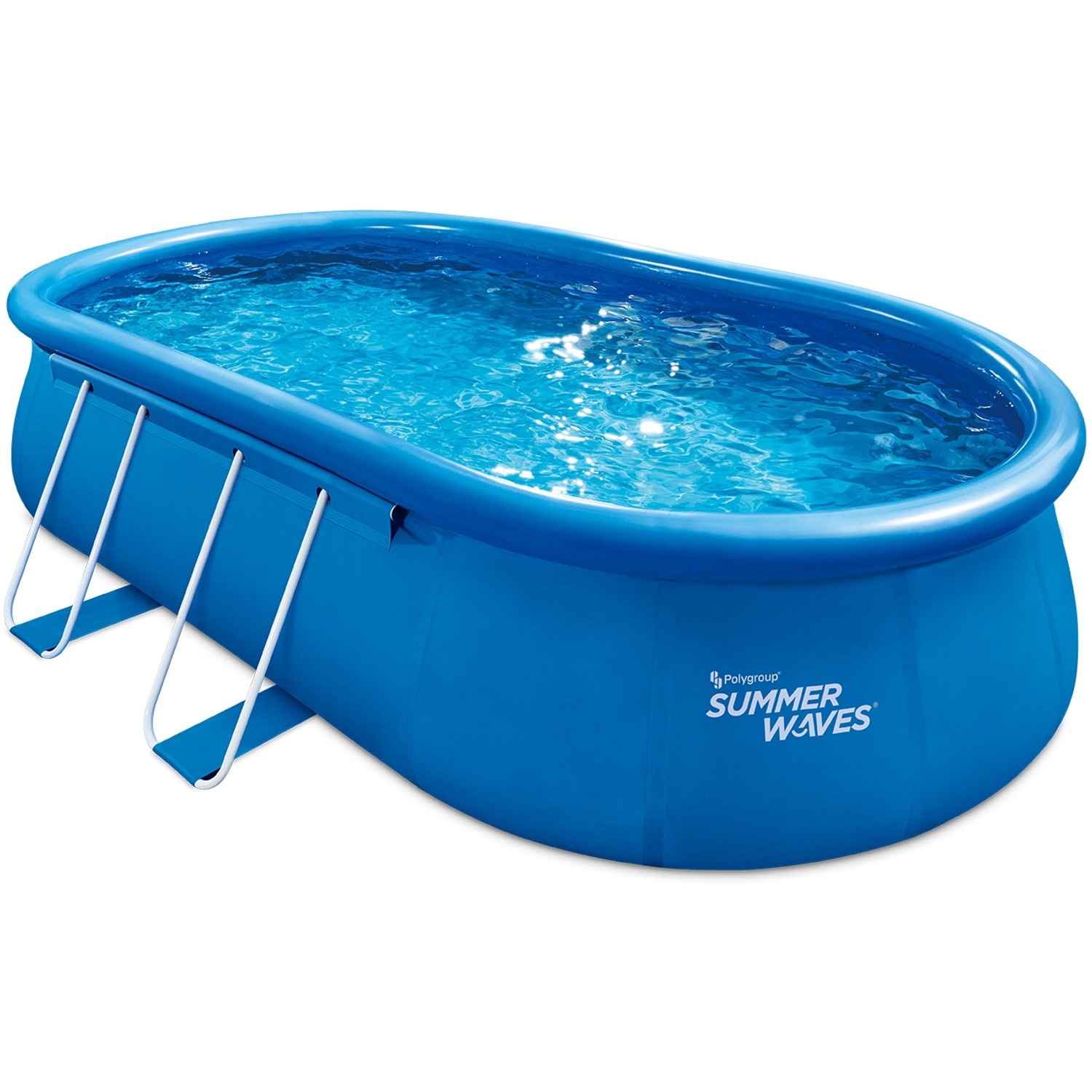 Summer Waves Quick Pool Set Aufblasbar Blau 549 cm x 345 cm x 107 cm von Summer Waves