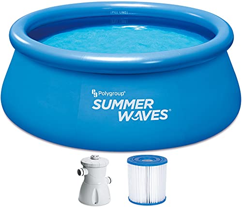 Summer Waves Quick Up Pool Set 244 x 76 cm mit Filterpumpe von Summer Waves