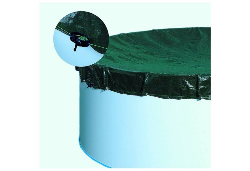 SUMMER FUN Pool-Abdeckplane Abdeckplane für 600x320cm Acht-/Oval Pools und Sch (Komplett-Set), Spannseil von SUMMER FUN