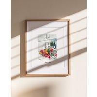 Aquarell Blumen Kunstdruck | Wohnkultur Blumenstrauß Moderne Wildblumen Farbenfrohe Kinderzimmerdeko Minimalistisch Boho Wandkunst von SummerStokesArt