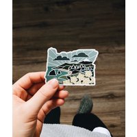 Howlith-Automagnet | Wetterfester Magnet Outdoorsy Howlith Geschenk Lockenmagnet Kühlschrankmagnet Dekorativer von SummerStokesArt